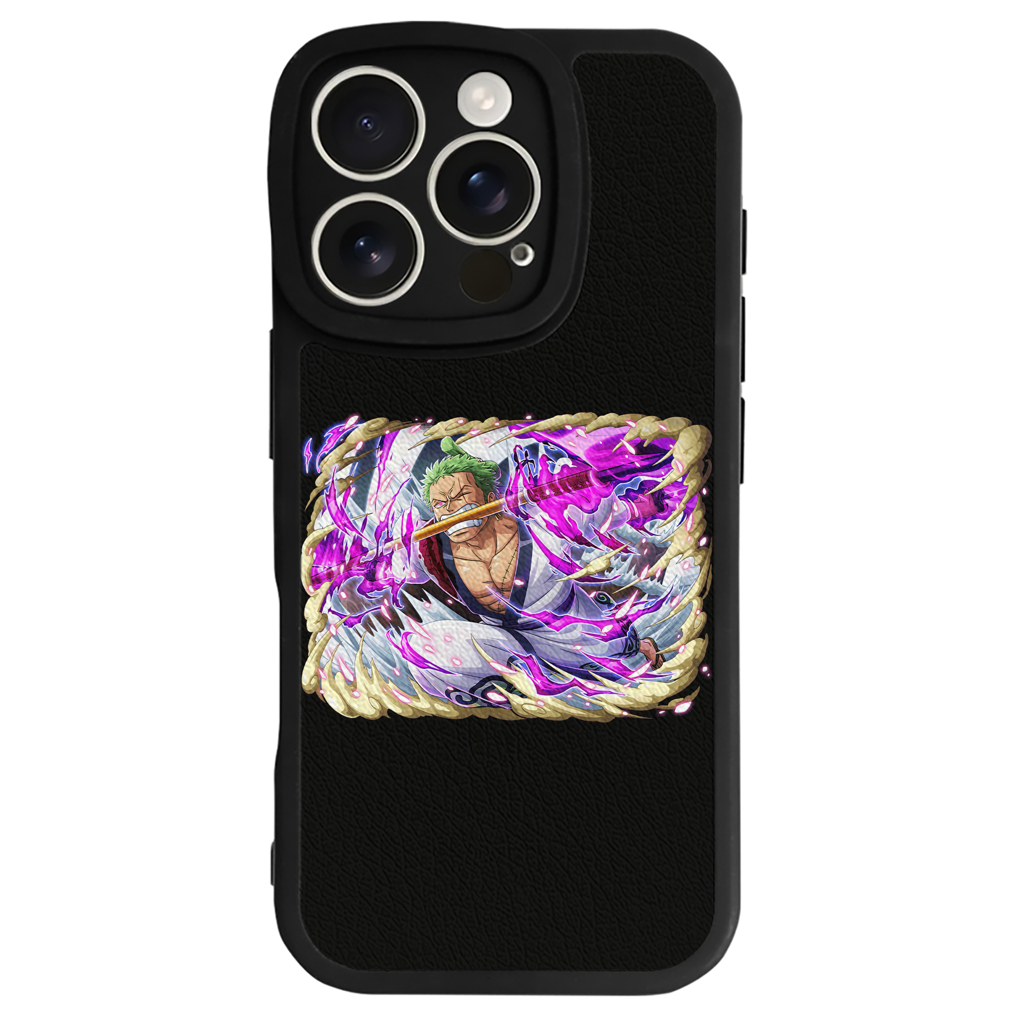 （画像用） ワンピース ロロノア・ゾロ ONE PIECE Roronoa Zoro 【iPhone 16シリーズ対応】シリコンスマホケース（レザー調） 材質：シリコン